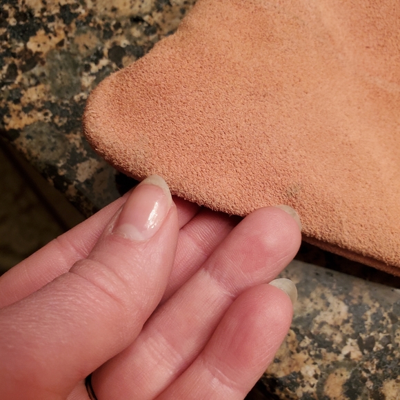 Pink leather clutch Purse With handle - Picture 12 of 14